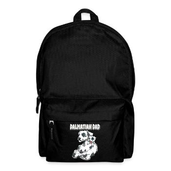 Dalmatiner Papa mit Dalmatiner Kind - Rucksack - Schwarz - Vorne