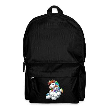 Einhorn Vater und Kind für einen Einhorn - Rucksack - Schwarz - Vorne