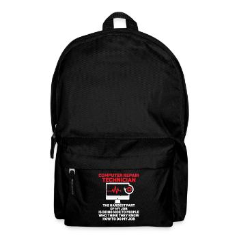 Computerreparaturtechnologie -Support -Technologie - Rucksack - Schwarz - Vorne