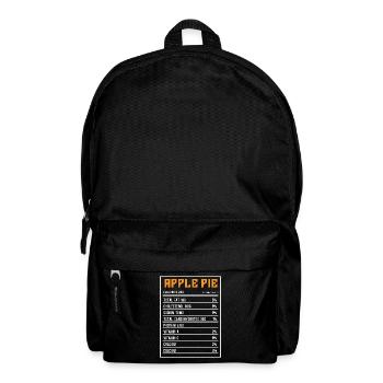 Apple Pie Nutrition Facts Baker Cooking Apple Tree - Backpack - black - Front