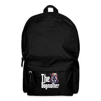 Bulldog Dog Mom Dogmother Dogs Mommy - Backpack - black - Front