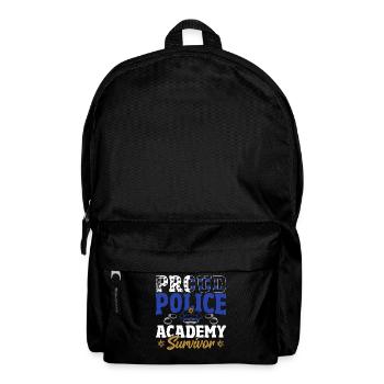 Proud Police Academy Survivor Police Officer Cop - Rucksack - Schwarz - Vorne