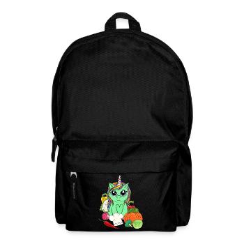 Organic Eco Unicorn Vitamins Vegetables Kitchen Vegetarian - Backpack - black - Front