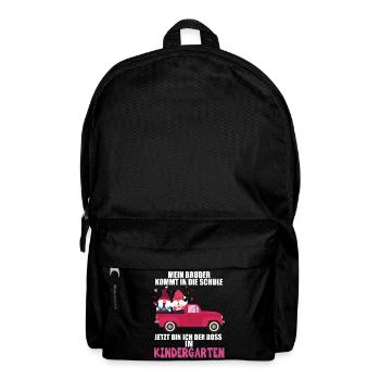 Mein Bruder Kommt In Die Schule Jetzt Bin Ich Boss - Rucksack - Schwarz - Vorne