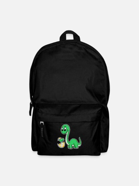 Dinosaurier mit Baby Dinosaurier Familie - Rucksack - Schwarz