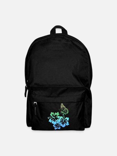 Girl Esthétique Hibiscus Papillon - Sac à dos - noir