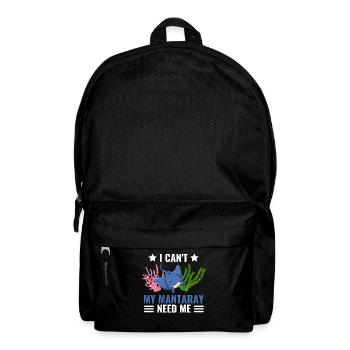 Ich kann nicht Lustiges Geschenk Ozean Mantarochen - Rucksack - Schwarz - Vorne
