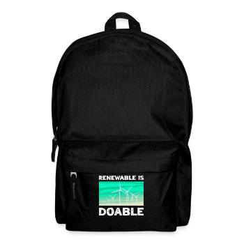 Renewable Is Doable Renewable Energy Big Fan - Backpack - black - Front