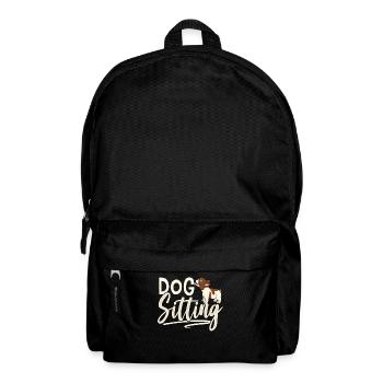 Dog Sitting Dog Sitting Dog Sitter Dog - Backpack - black - Front