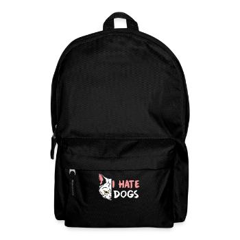 Je déteste les amoureux des chiens chats de compagnie - Sac à dos - noir - Devant