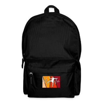 Handball Retro Herzschlag - Rucksack - Schwarz - Vorne