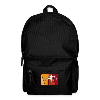Handball Retro Herzschlag - Rucksack - Schwarz - Vorne
