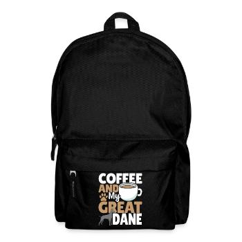 Coffee And My Great Dane Great Dane Dog Lover - Backpack - black - Front
