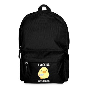 Duckin Love Canards Canard au couteau Ente mit Messer - Sac à dos - noir - Devant