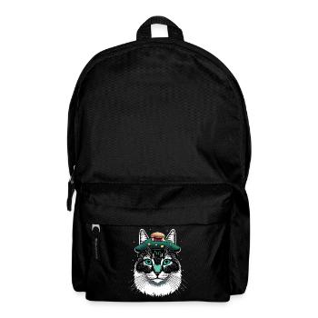 cottagecore aesthetic cats mushroom gift - Backpack - black - Front