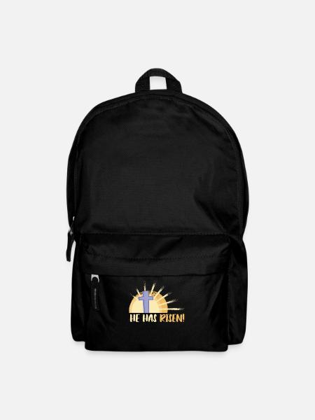 Er Ist Auferstanden Ostersonntag Jesus - Rucksack - Schwarz