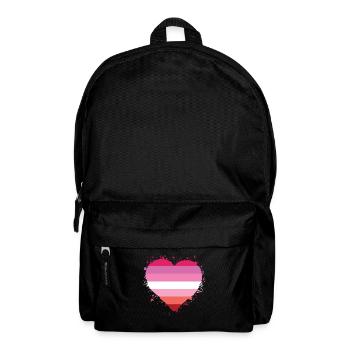 Pride LGBTQ Herz Lesbisch - Rucksack - Schwarz - Vorne