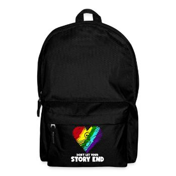 Life Matters Don't Let Your Story End Stress - Backpack - black - Front