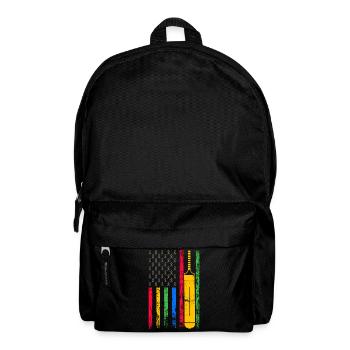 American sports flag - Backpack - black - Front