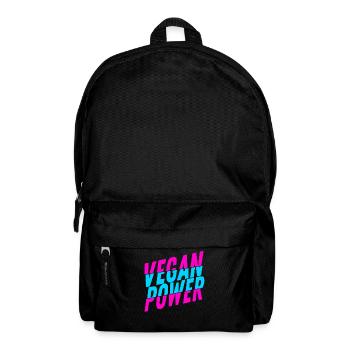 Vegan Power, Vegan Athlete, Vegan Sportswoman - Backpack - black - Front