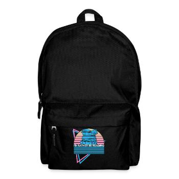 Funny Book Reader Bookworm - Backpack - black - Front