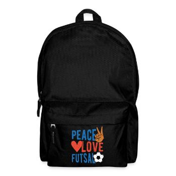 Peace Love Futsal Indoor Football - Backpack - black - Front