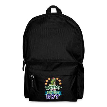 Maman du garçon d’anniversaire Dinosaure Dino T-Rex - Sac à dos - noir - Devant
