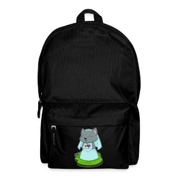 Cat Bride Flowers Wedding - Backpack - black - Front