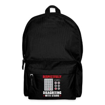 Respectfully Disagreeing With Stairs Elevators - Backpack - black - Front