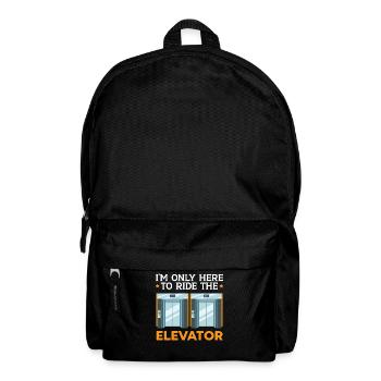 I'm just here to take the elevator tech - Backpack - black - Front