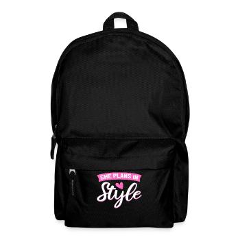 She Plans In Style Interior Designer Interior - Backpack - black - Front