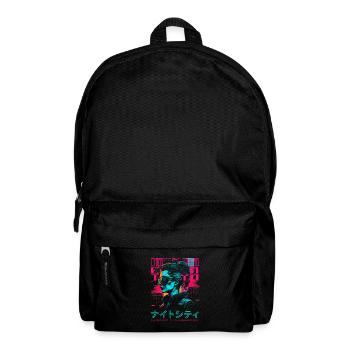 Cyber girl Tokyo - Night city - Backpack - black - Front
