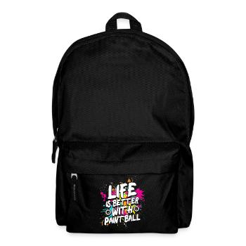 Life is better with paintball team sports - Backpack - black - Front