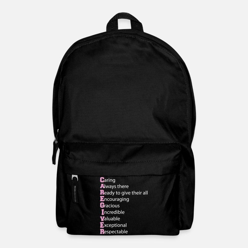 Caregiver Definition Elderly Caregiving Carer - Backpack - black