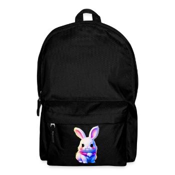 niedlicher Osterhase - süßes Kaninchen - Rucksack - Schwarz - Vorne