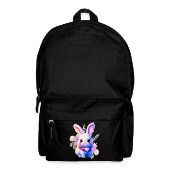 Flowers Easter Bunny Cute Bunny - Backpack - black - Front