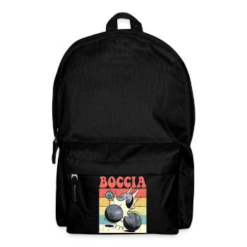 Bocciaspieler Bekleidung mit Boccia Kugeln Boccia - Rucksack - Schwarz - Vorne