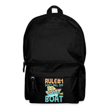 Rule number 1 don t fall off the boat - Rucksack - Schwarz - Vorne