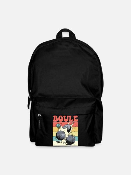 Boulespieler Boulekugel für Bouler Petanque Boule - Rucksack - Schwarz