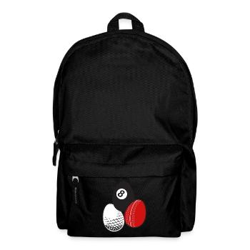Queue Sport Billard Cricket Golf Ostereier Bälle - Rucksack - Schwarz - Vorne