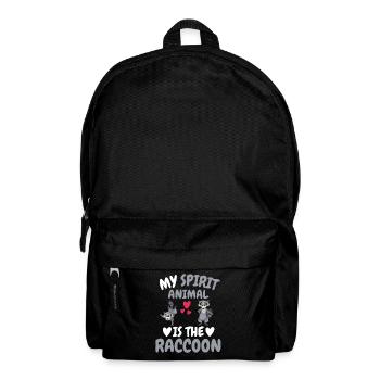 Mein spirituelles Tier Wald Tier Geschenk Waschbär - Rucksack - Schwarz - Vorne