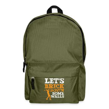 Let's tear down some walls House demolition - Backpack - olive green - Front