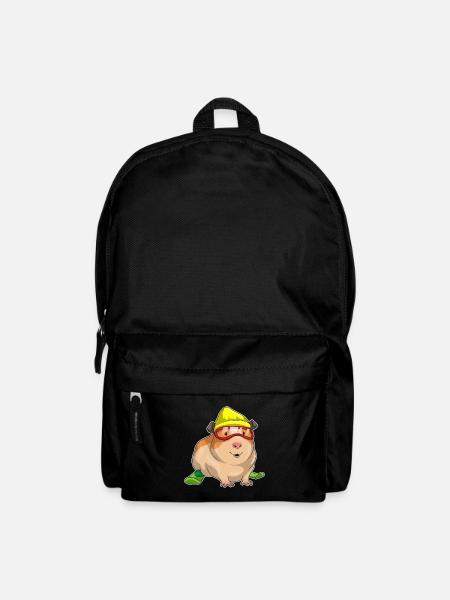 Meerschweinchen Skifahrer Ski - Rucksack - Schwarz