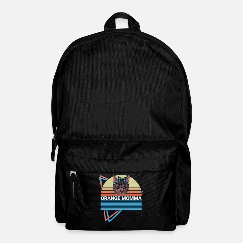 Lustige Orange Katze Retro - Rucksack - Schwarz