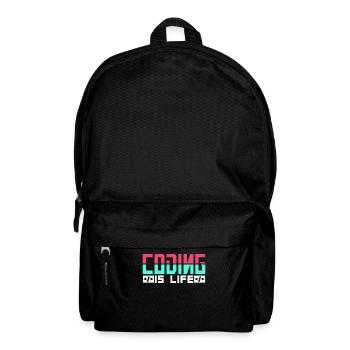 Coding is Life Programmer Coder Code - Backpack - black - Front