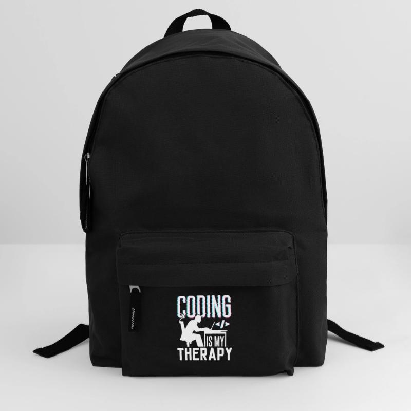 Programmieren Ist Meine Therapie Code Coder Coding Rucksack
