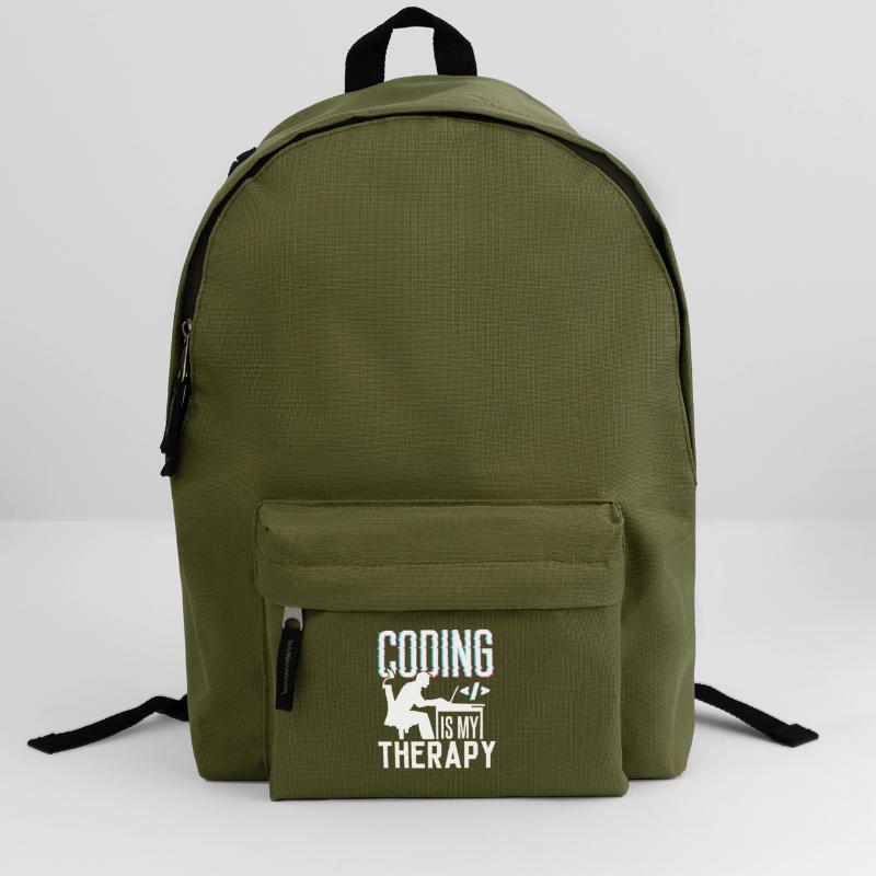 Programmieren Ist Meine Therapie Code Coder Coding Rucksack