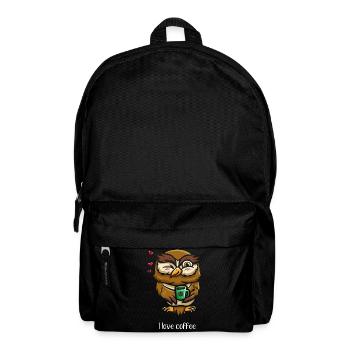Animal Wildlife Caffeine Drinker Owl - Backpack - black - Front