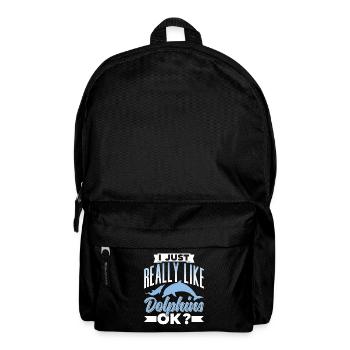 I like dolphins just very much dolphins dolphin - Backpack - black - Front