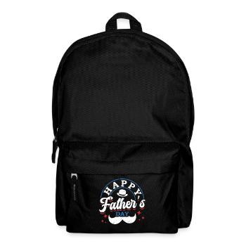 Happy Father's Day Moustache Decor Prouder - Backpack - black - Front